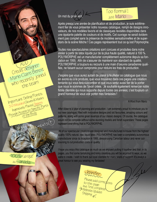 Catalogue latex pour femmes