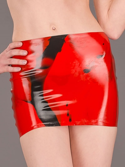 marbled-latex-mini-skirt
