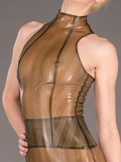 striped-latex-sleeveless-princess-top